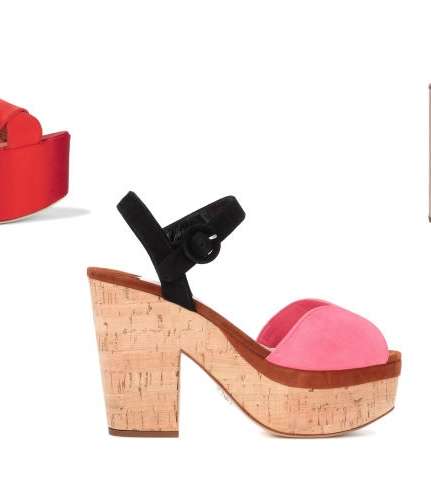 احذية الـ Platform wedges باسلوب السبعينيات لصيف 2017