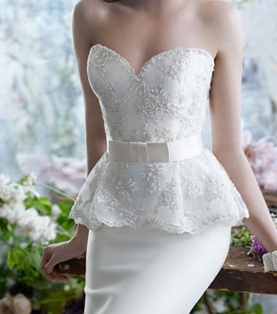 الـ Peplum في فساتين زفاف 2013