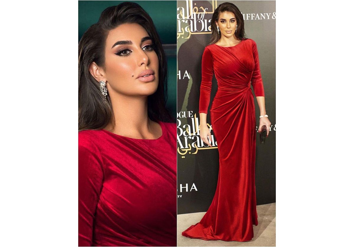 نجمات عربيات بفساتين سهرة من المخمل