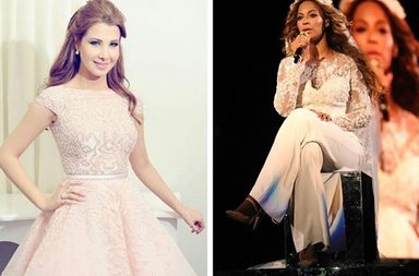صور النجمات بفساتين زهير مراد وإيلي صعب 